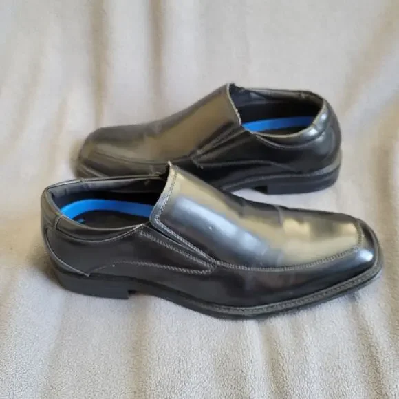 DOCKERS STAIN DEFENDERS Men Shoes 12M Black SureGrip Slip Resistant Asymmectric - Picture 2 of 7